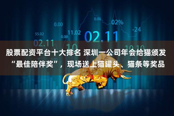 股票配资平台十大排名 深圳一公司年会给猫颁发 “最佳陪伴奖”，现场送上猫罐头、猫条等奖品